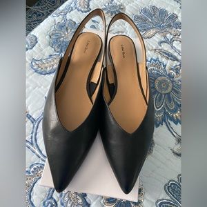 &OtherStories point toe slings, BLACK color, leather, size 42 EUR (11,5 US) NEW